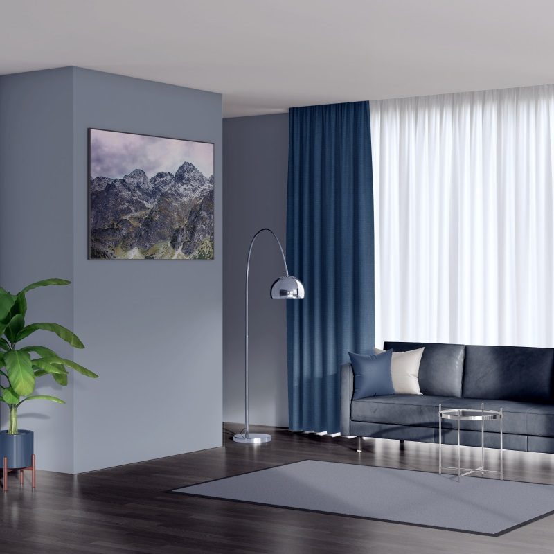 Bonny Navy Plain Fabric Thermal Curtains NZ