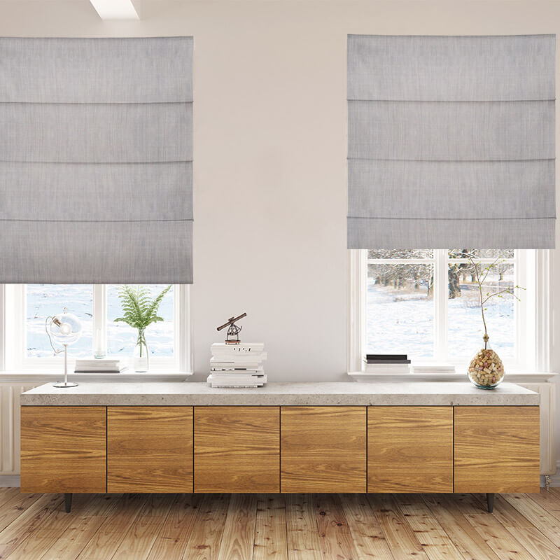 Bonny Cement Plain Fabric Custom Made Blinds