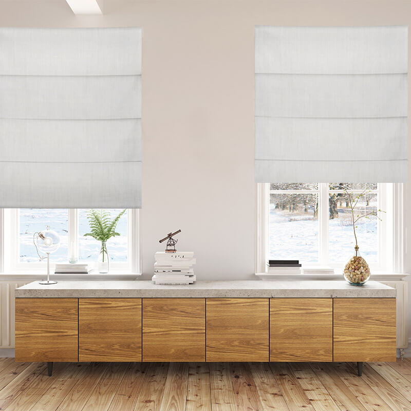 Bonny Pewter Plain Fabric Custom Made Blinds