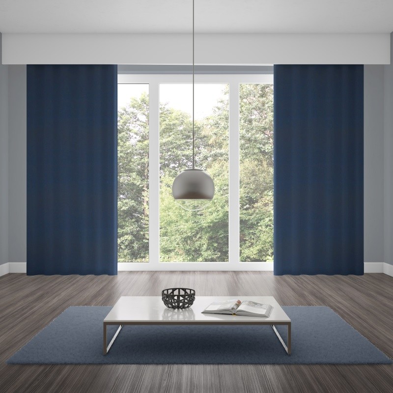 Bonny Midnight Plain Fabric Curtains Online