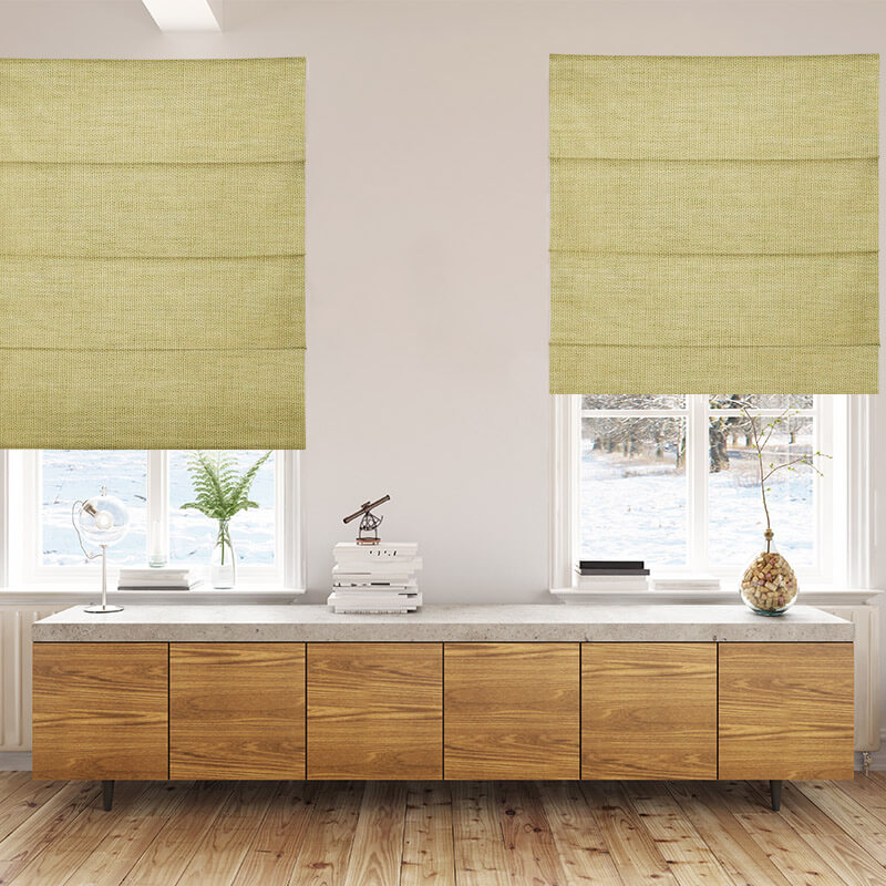 Envoy 2 Pear Linen Look Roman Blinds