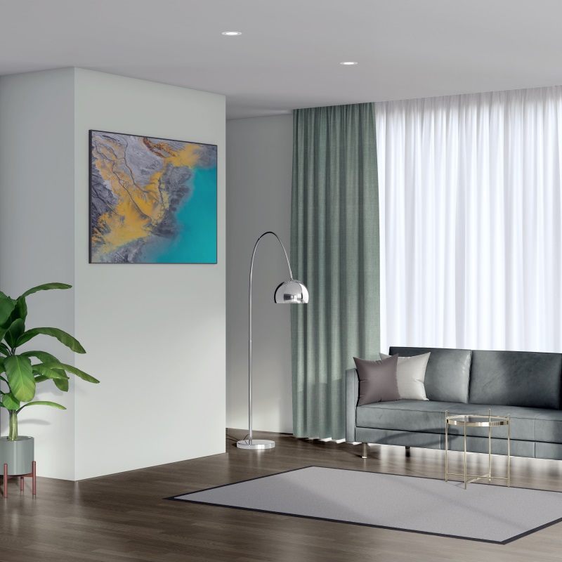 Bonny Lichen Plain Fabric Curtains for Sale