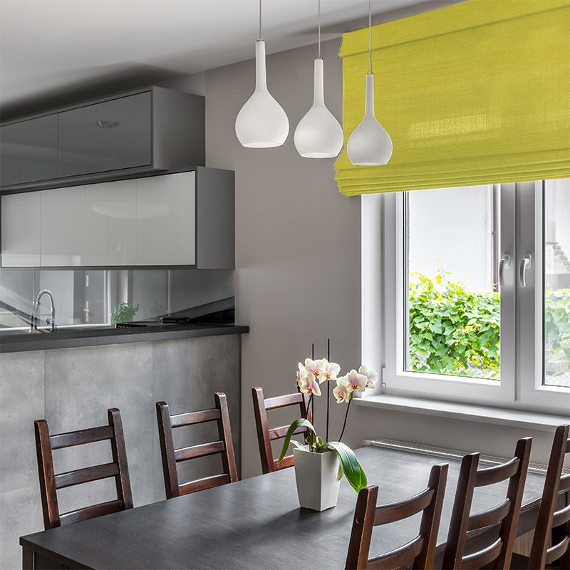 blinds luxe chartreuse