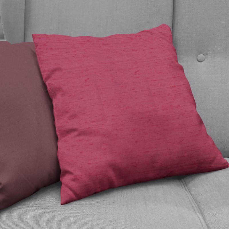 cushions luxe crimson
