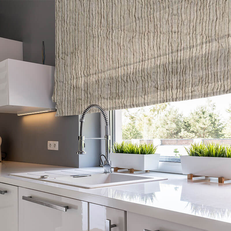 kitchen roman blinds turbulent haze