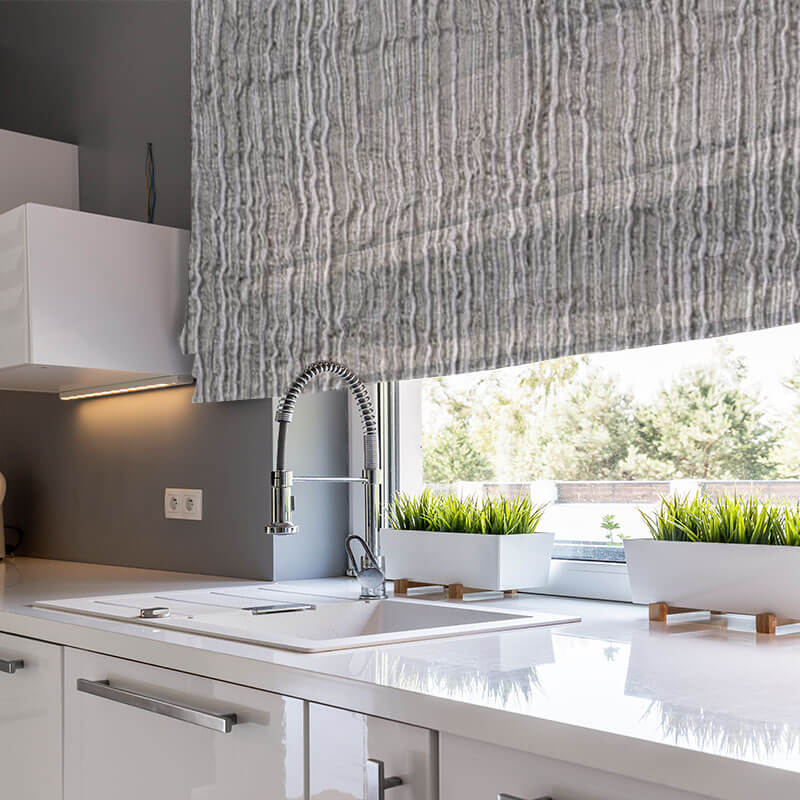 kitchen roman blinds turbulent sleet