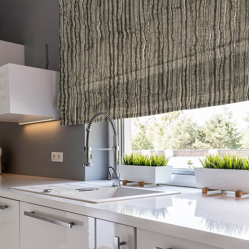 kitchen roman blinds turbulent volcanic