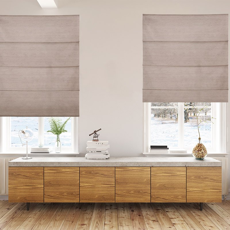 roman blinds luxe almond