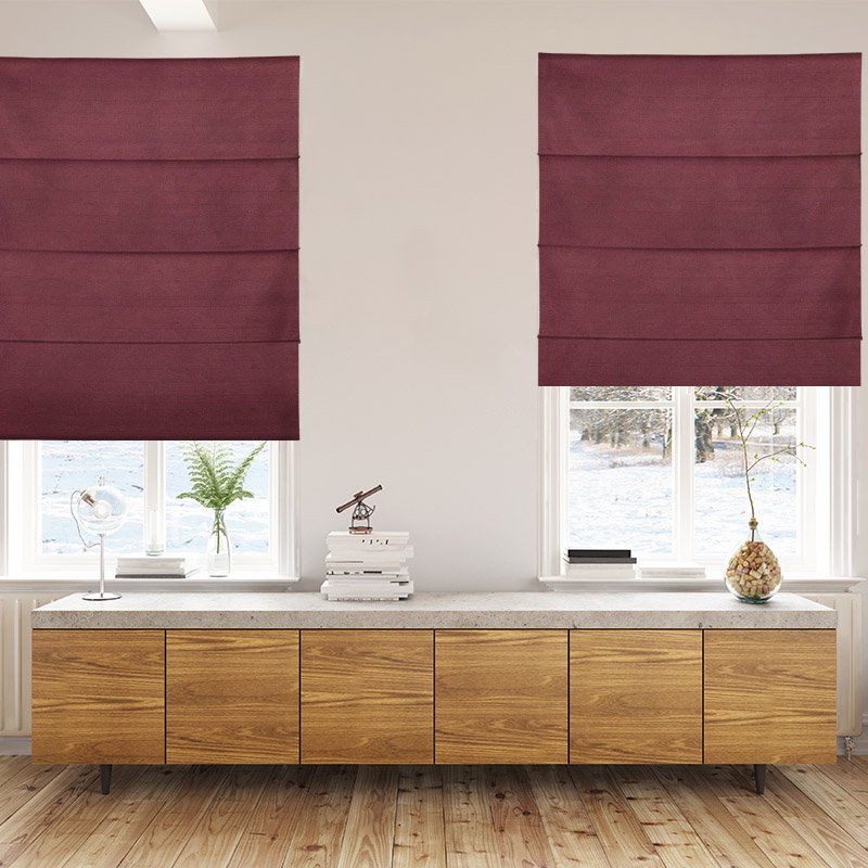 roman blinds luxe cabernet