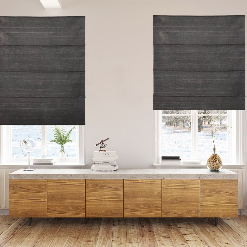 roman blinds luxe coffee