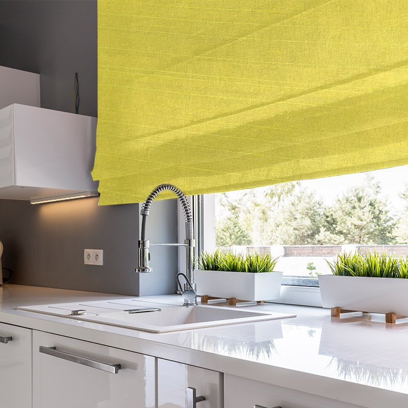 window treatments luxe chartreuse