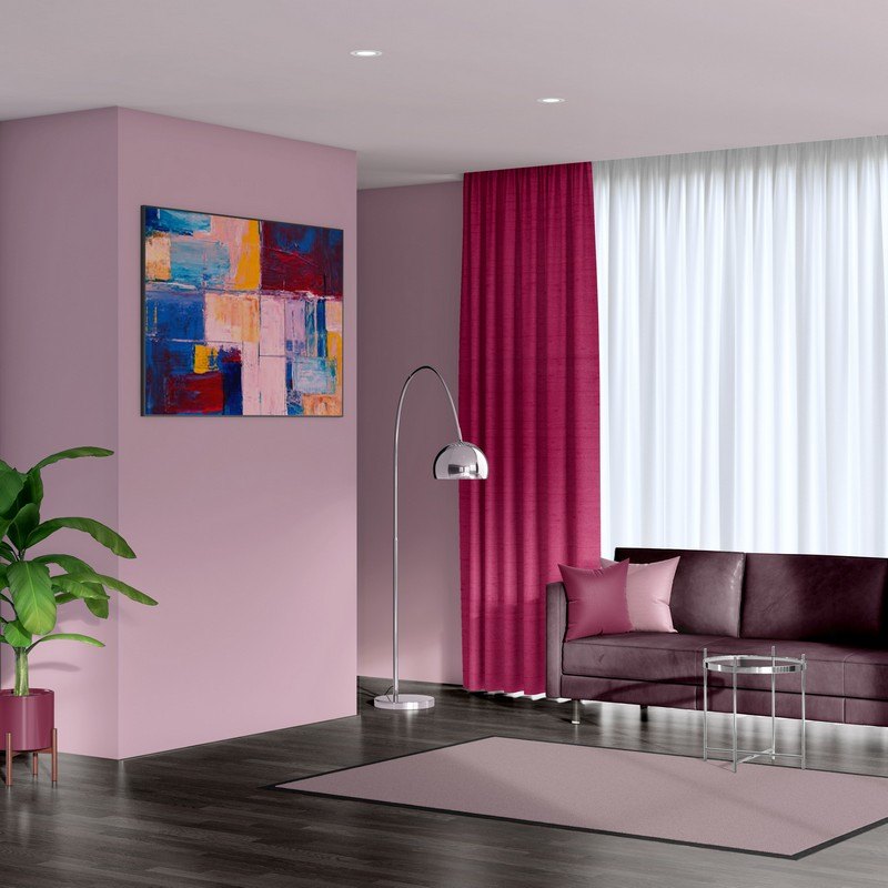 ready made curtains luxe magenta