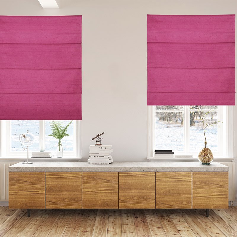 roman blinds luxe magenta