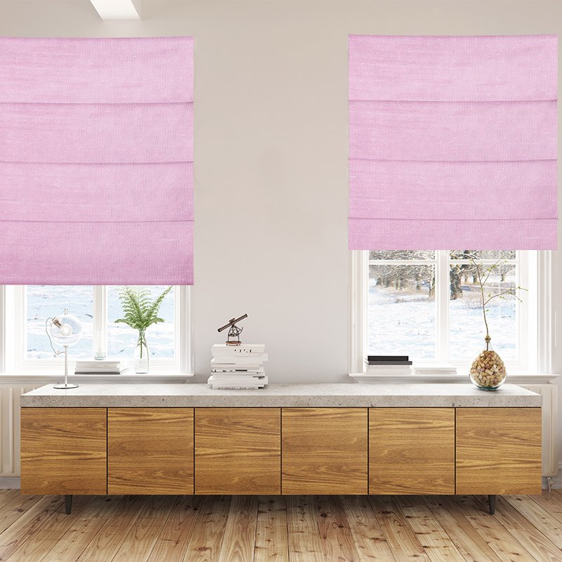 roman blinds luxe rose
