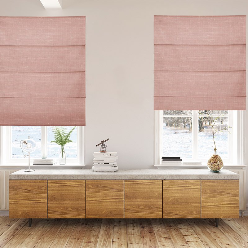 roman blinds luxe salmon