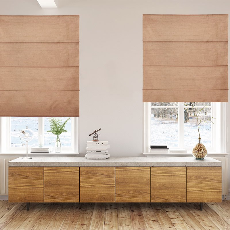 roman blinds luxe terracotta