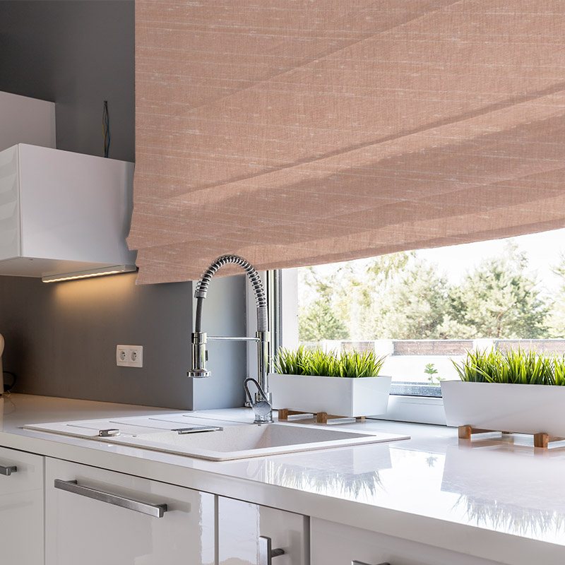 window treatments luxe peach