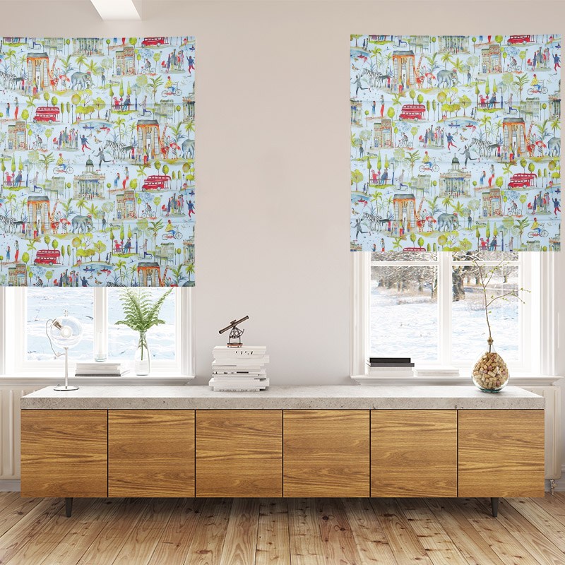 ready made blinds expedition sky blue