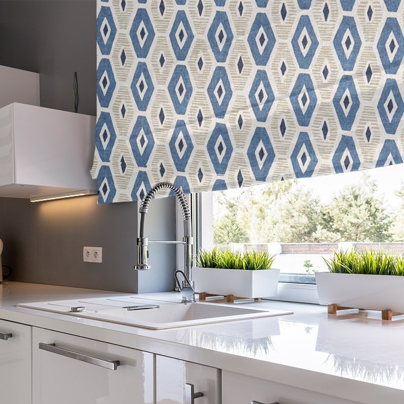 roman blinds explore indigo