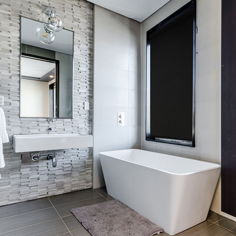 bathroom roller blind scribe coal