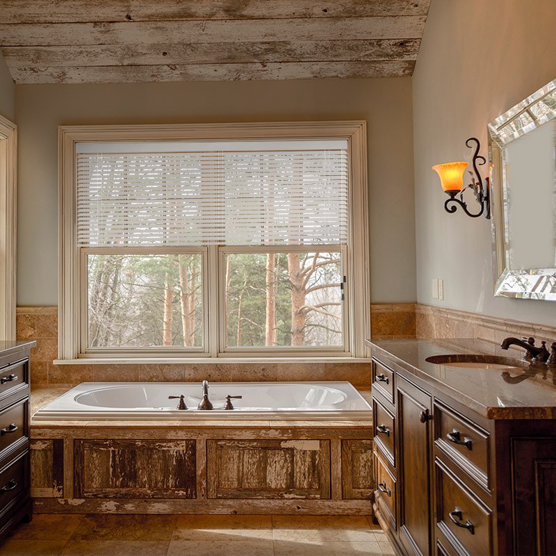 bathroom slat blinds true wood uv ivory