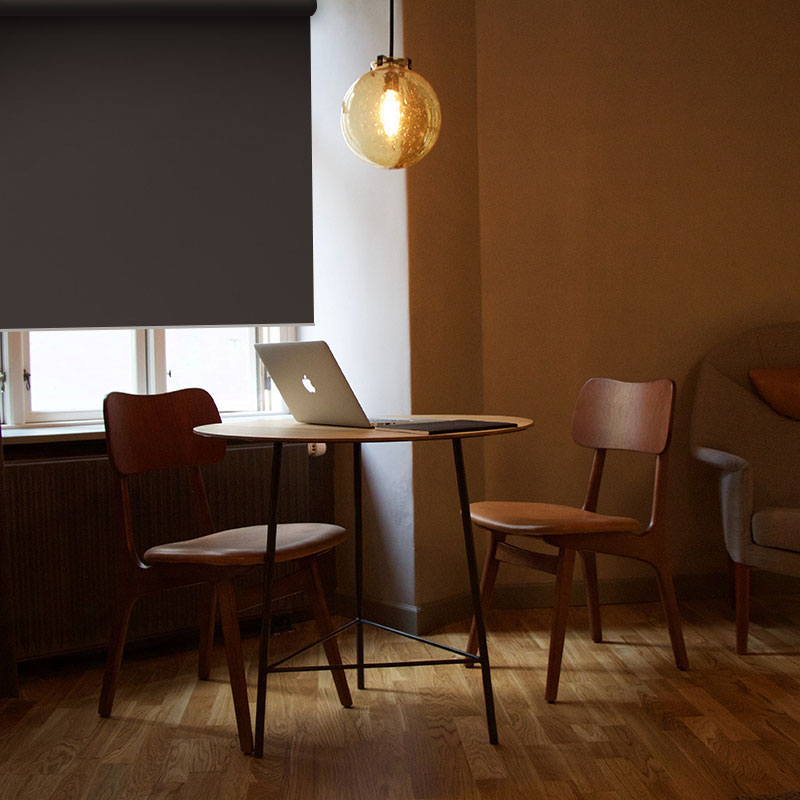 blockout roller blind scribe umber