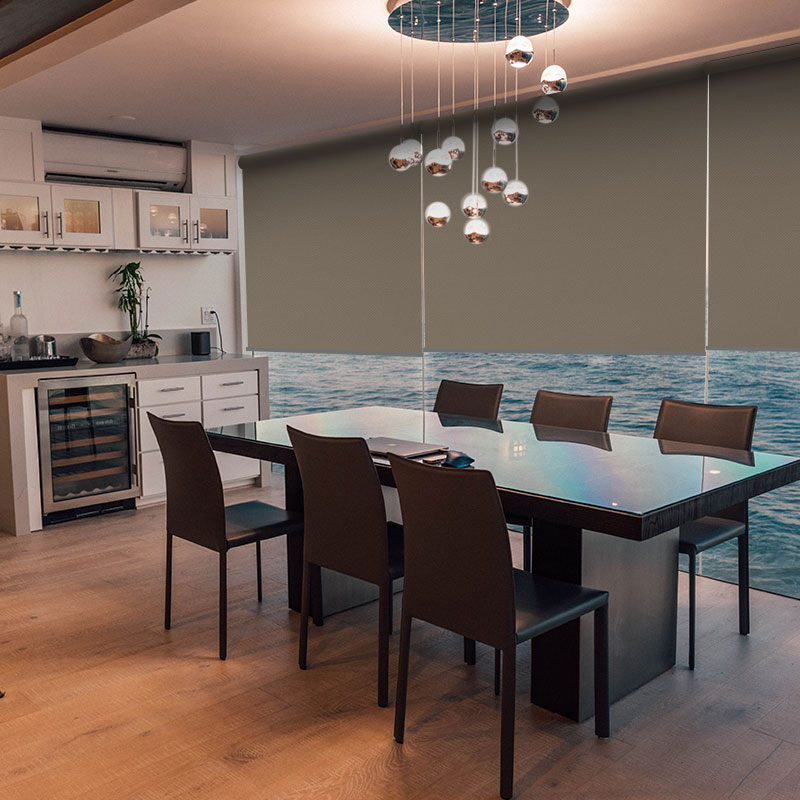 office roller blind scribe bistro