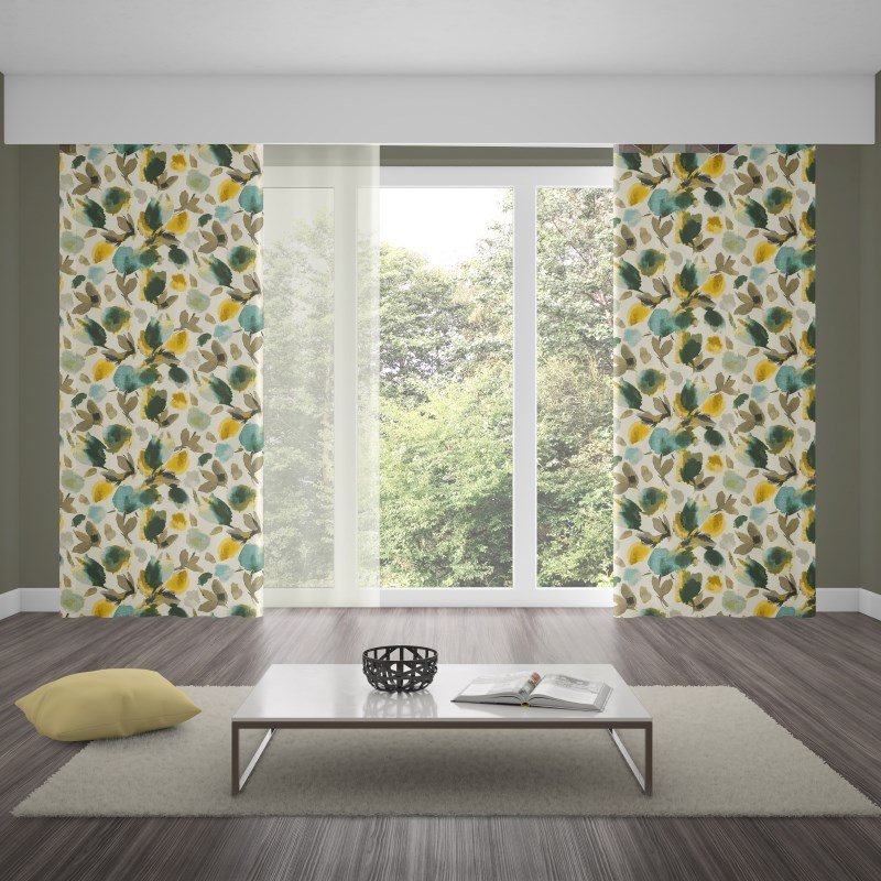 blackout curtains nz flower burst aqua