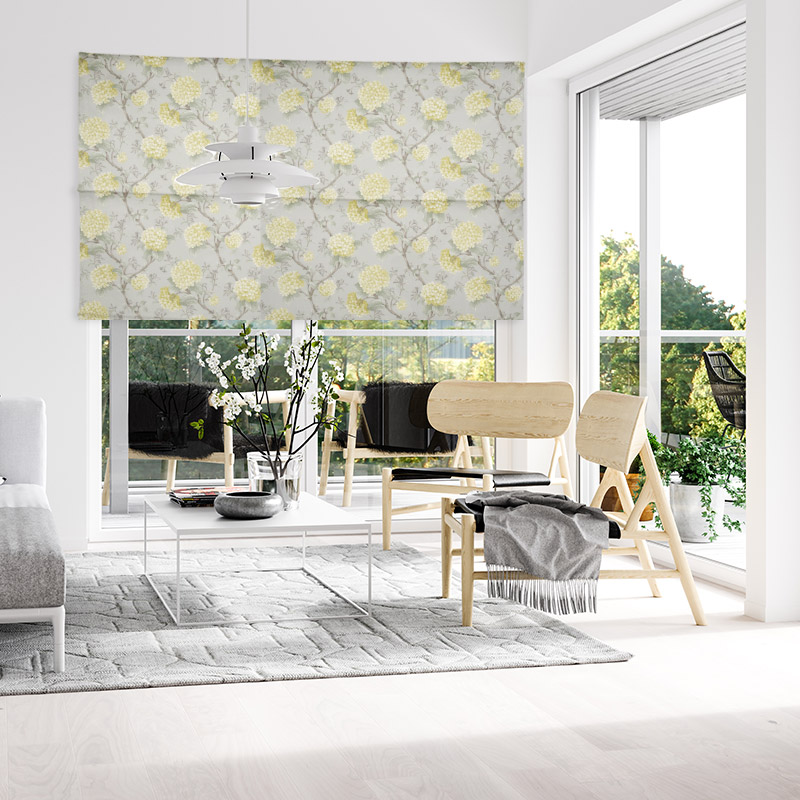 Thermal Roman Blinds Hydrangea Willow