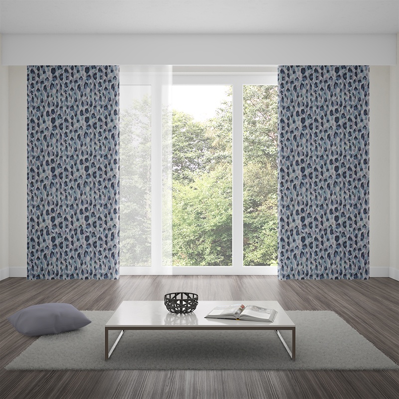 living room curtains Kenji sapphire