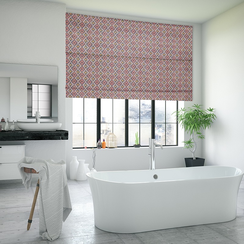 bathroom roman blinds minya coral