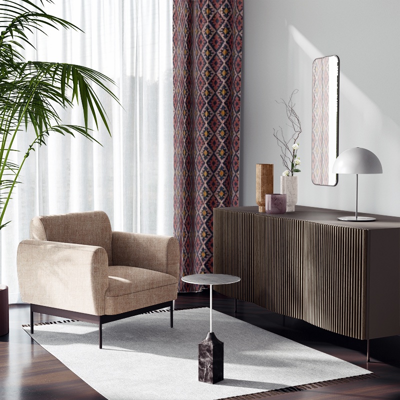 custom curtains minya coral